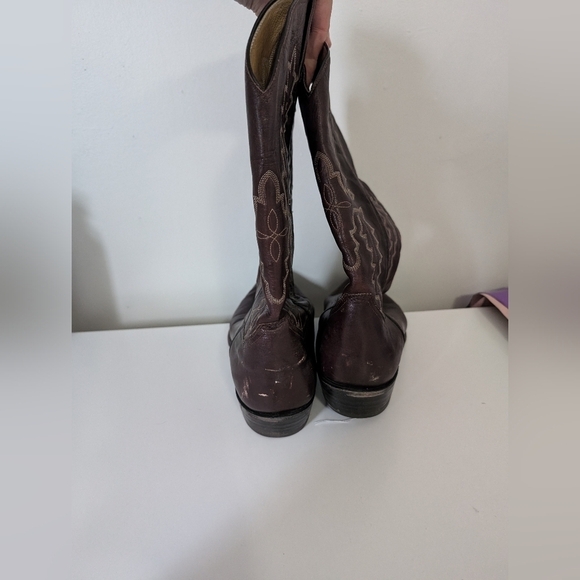 Biltrite Womens Sz 11 Brown Leather Cowboy Cowgirl Boots Brown Vintage - Picture 7 of 10
